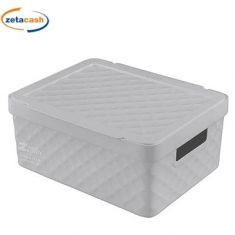 CONTENITORE IN PLASTICA GRIGIO CHIARO 11 LITRI