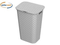 PORTABIANCHERIA IN PLASTICA GRIGIO CHIARO CON I FORI 50 LT