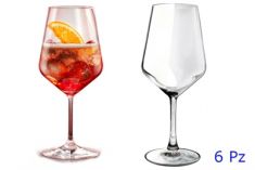 CALICI SPRITZ 6 PEZZI IN VETRO 44 CL
