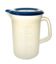 BROCCA GRADUTA CON COPERCHIO PLASTICA LT 1/2