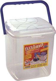 CONTENITORE CON COPERCHIO IN PLASTICA E MANIGLIA