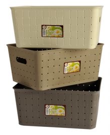 CESTA COUNTRY RETTANGOLARE GRANDE ALTA RATTAN