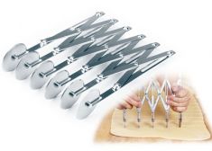 TAGLIAPASTA 6 ROTELLE PROFESSIONALE IN ACCIAIO INOX