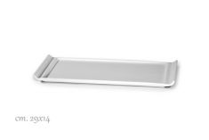 VASSOIO RETTANGOLARE IN PORCELLANA BIANCO CON MANICI