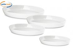 PIROFILA OVALE IN PORCELLANA BIANCA