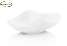 COPPETTA FORMA FOGLIA IN PORCELLANA BIANCA