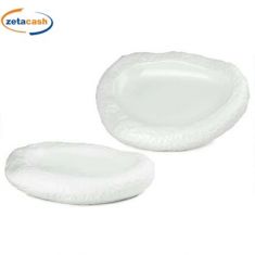 PIATTO OVALE IN PORCELLANA BORDO PIETRA 25X20 CM