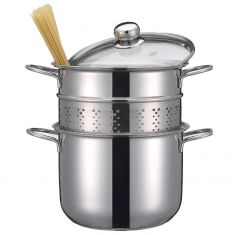 PENTOLA CM 22 SET PASTA CON COPERCHIO ANCHE PER INDUZIONE