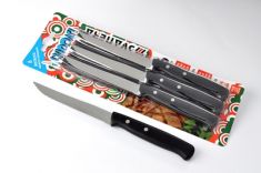 COLTELLI BISTECCA CON MANICO CHIODATO 6 PEZZI