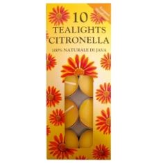 TEALIGHTS CITRONELLA 10 PZ. D. 4 DURATA 4 ORE