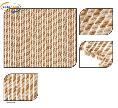 TENDA DRED IN TESSUTO INTRECCIATO MARRONE BIANCA 100X220