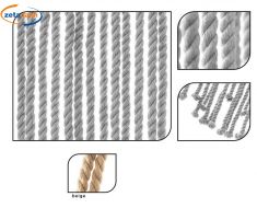 TENDA TRECCIA IN TESSUTO BEIGE SABBIA 125 X 240 CM