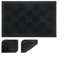 ZERBINO MILLEPUNTE NERO IN GOMMA CM 40X60