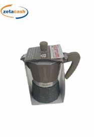 CAFFETTIERA ALLEGRA 3 TAZZE MANICO ANTISCOTTATURA TORTORA