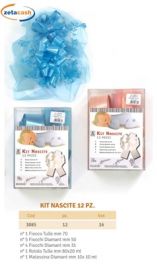 KIT FIOCCO NASCITA DIAMANT ROSA 12 PEZZI