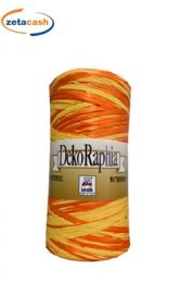 DECORAPHIA NASTRO BICOLOR ARANCIO E PESCA 200 METRI