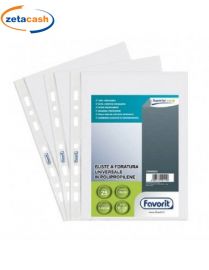 BUSTE A FORATURA UNIVERSALE 25 PEZZI 18 X 24 CM