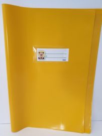 COPERTINA MAXI PER QUADERNO, GIALLO, CON TARGHETTA PORTA NOME A4