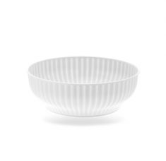 INSALATIERA COSTOLATA PLASTICA DIAM 18 CM BIANCA