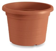 VASO CILINDRO IN PLASTICA COLORE TERRACOTTA DIAM 80