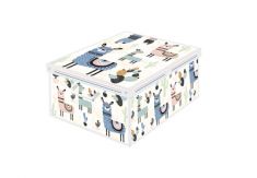 CONTENITORE MULTIUSO IN CARTONE FANTASIA LAMA