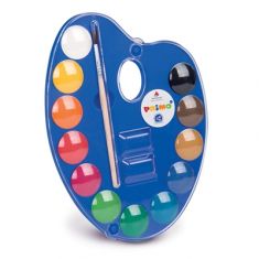 TAVOLOZZA 12 ACQUERELLI CON PENNELLO