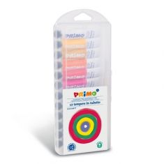 TEMPERA IN TUBETTO 12 PZ. DA 12ml IN ASTUCCIO CON PENNELLO PRIMO