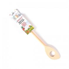 MESTOLO CM. 32 IN LEGNO NATURALE CON FORO