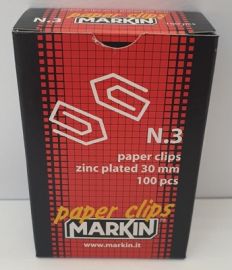 FERMAGLI ZINCATI 100 PZ. 30mm N° 3