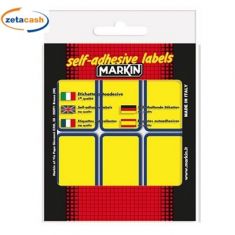 ETICHETTE AUTOADESIVE GIALLO FLUO 70 X 37 MM 60 PEZZI