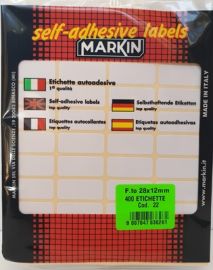 ETICHETTE 400 PZ. AUTOADESIVE BIANCHE