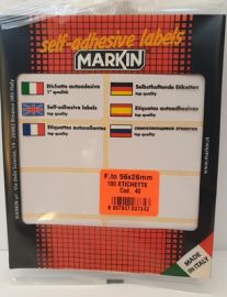 ETICHETTE 100 PZ. AUTOADESIVE BIANCHE