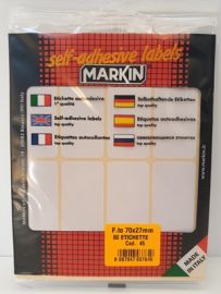 ETICHETTE 80 PZ. AUTOADESIVE BIANCHE