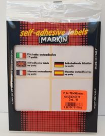 ETICHETTE 40 PZ. AUTOADESIVE BIANCHE