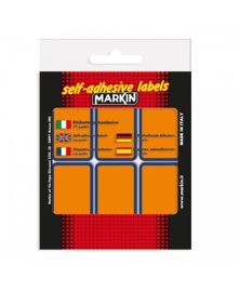 ETICHETTE AUTOADESIVE ARANCIO FLUO 70 X 37 MM