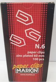 FERMAGLI ZINCATI 100 PZ. 60mm N. 6