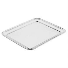 VASSOIO RETTANGOLARE ACCIAIO CM 45 X 37