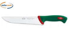 COLTELLO FRANCESE SEGHETTATO CON MANICO ANTISCIVOLO CM 22