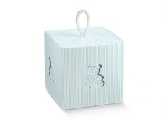 SCATOLA AZZURRA CON ORSERRO 10 PEZZI 10X10X10 CM