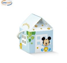 CONF 10 P/CONFETTI MICKEY MOUSE BABY AZZURRO 55X55X50 MM