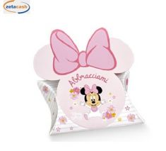 CONF 10 SCATOLINE PORTACONFETTI MINNIE BABY ROSA 70X70X20MM