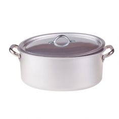 CASSERUOLA AGNELLI ALLUMINIO CON COPERCHIO CM 32