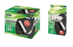 CONFEZIONE 100 PZ. GESSI BIANCHI SENZA POLVERE D. 9 cm.