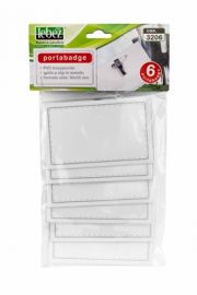 PORTA BADGE 6 PZ. PVC TRASPARENTE