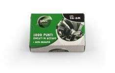 PUNTI ZINCATI 5 SCATOLINE DA 1000 PUNTI PER SPILLATRICE 26-6M