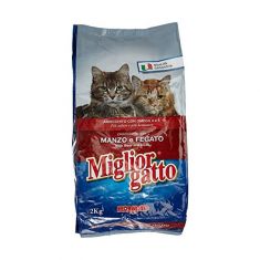 MIGLIOR GATTO CROCCANTINI 2 KG MANZO E FEGATO