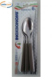 CUCCHIAIO TAVOLA ACCIAIO 6 PEZZI TORTORA