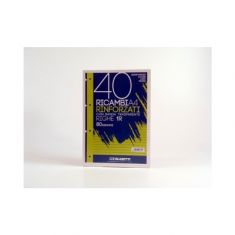 RICAMBI 40 PZ. FOGLIO A4 RINFORZATI A RIGHE, 1R, 80gr.