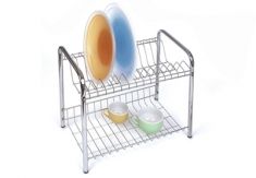 SCOLAPIATTI A DUE PIANI CROMATO SMONTABILE CM 50 X23XH31