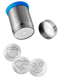 SPARGI CACAO CON ACCESSORI DI DECORAZIONE IN ACCIAIO